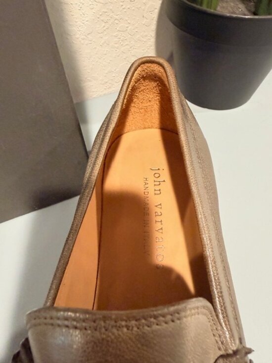 John Varvatos Hawthorne Chain Loafer Men’s 8.5 Brown Italian Leather Slip On Sho main image 7